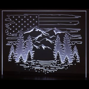 (image for) Distressed Flag/Mountains