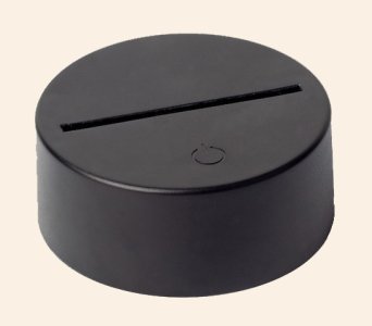 (image for) Circular Acrylic LED Light Base w/ Remote (Black)