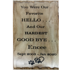 (image for) Pet Memorial Plaque