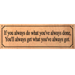 (image for) If You Always Do